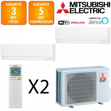 Mitsubishi Bi-split MXZ-2F33VF + MSZ-AY15VGK + MSZ-AY20VGK