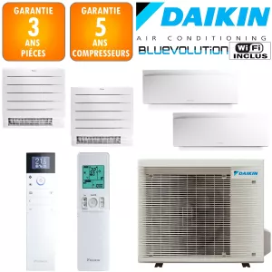 Daikin Quadri-split Emura 5MXM90A + 2 X FTXJ20AW + CVXM20A + FVXM50A