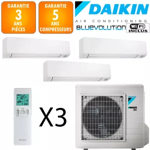 Daikin Tri-split Réversible 3MXM52A + 2 X CTXM15A + 1 X FTXM25A