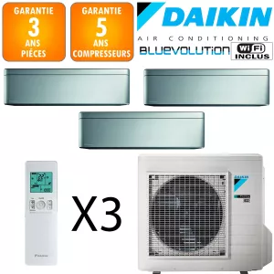 Daikin Tri-split Stylish 3MXM52A + 2 X CTXA15BS + FTXA20BS