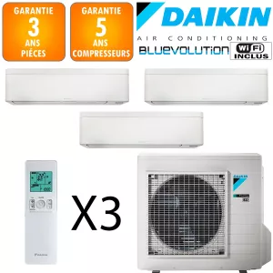 Daikin Tri-split Stylish 3MXM52A + CTXA15CW + 2 X FTXA20CW