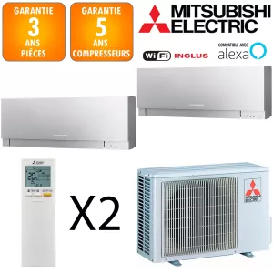 Mitsubishi Bi-split MXZ-2F33VF + 2 X MSZ-EF22VGKS