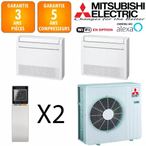 Mitsubishi Bi-split MXZ-4F72VF + MFZ-KT25VG + MFZ-KT50VG