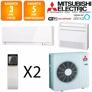 Mitsubishi Bi-split MXZ-4F72VF + MFZ-KT35VG + MSZ-EF42VGKW