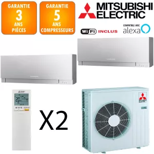 Mitsubishi Bi-split MXZ-4F83VF + 2 X MSZ-EF42VGKS