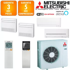 Mitsubishi Quadri-split MXZ-6F120VF + MSZ-AY15VGK + 2 X MFZ-KT25VG + MSZ-AP60VGK