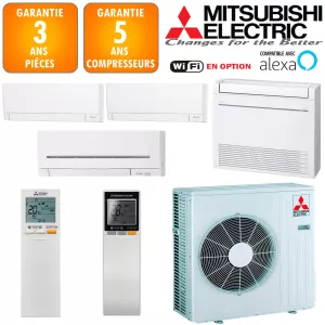 Mitsubishi Quadri-split MXZ-6F120VF + MSZ-AY15VGK + MSZ-AY20VGK + MFZ-KT25VG + MSZ-AP60VGK