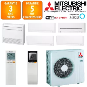 Mitsubishi Quintuple-split MXZ-6F120VF + 2 X MSZ-AY15VGK + MSZ-AY20VGK + MFZ-KT25VG + MSZ-AP60VGK