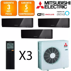 Mitsubishi Tri-split MXZ-3F54VF + 3 X MSZ-EF18VGKB