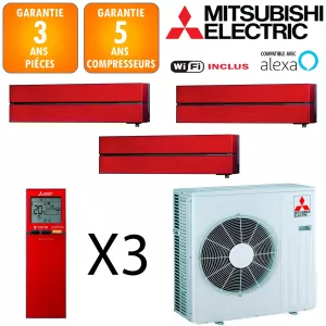 Mitsubishi Tri-split MXZ-3F54VF + 3 X MSZ-LN18VGR