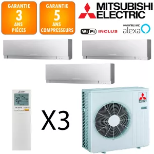 Mitsubishi Tri-split MXZ-3F68VF + 3 X MSZ-EF22VGKS