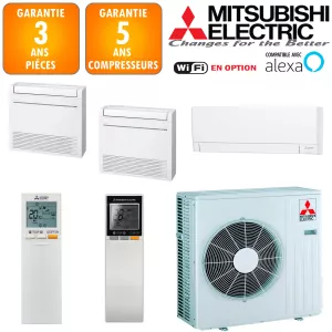 Mitsubishi Tri-split MXZ-3F68VF + MSZ-AY15VGK + MFZ-KT25VG + MFZ-KT35VG