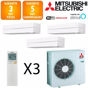 Mitsubishi Tri-split MXZ-4F72VF + 2 X MSZ-LN18VGW + MSZ-LN35VGW