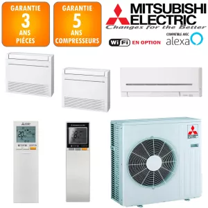 Mitsubishi Tri-split MXZ-6F120VF + MFZ-KT25VG + MFZ-KT35VG + MSZ-AP60VGK
