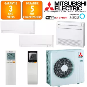 Mitsubishi Tri-split MXZ-6F120VF + MFZ-KT25VG + MSZ-AY35VGK + MSZ-AY50VGK