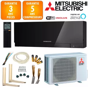 Pack Climatiseur Mitsubishi MSZ-EF35VGKB + MUZ-EF35VG