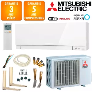 Pack Climatiseur Mitsubishi MSZ-EF35VGKW + MUZ-EF35VG