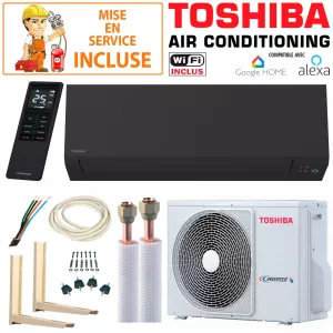 Pack Confort Climatiseur Toshiba Shorai Edge RAS-B16G3KVSGB-E Black