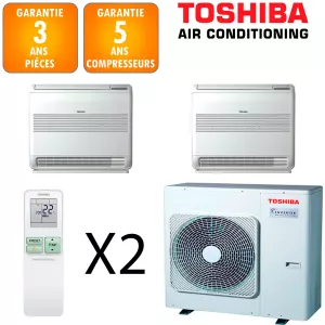 Toshiba Bi-split Console RAS-3M26G3AVG-E + 2 X RAS-B13J2FVG-E