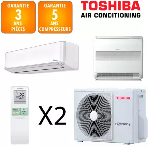 Toshiba Bi-split Daiseikai RAS-2M18G3AVG-E + RAS-B10J2FVG-E + RAS-M13PKVPG-E