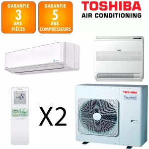 Toshiba Bi-split Daiseikai RAS-3M26G3AVG-E + RAS-B13J2FVG-E + RAS-M16PKVPG-E