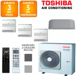 Toshiba Quadri-split Haori RAS-5M34G3AVG-E + 3 X RAS-B10J2FVG-E + RAS-B13N4KVRG-E