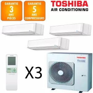 Toshiba Tri-split Daiseikai RAS-5M34G3AVG-E + 2 X RAS-M10PKVPG-E + RAS-M16PKVPG-E