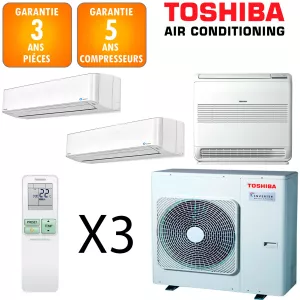 Toshiba Tri-split Daiseikai RAS-5M34G3AVG-E + RAS-B10J2FVG-E + RAS-M13PKVPG-E + RAS-M16PKVPG-E