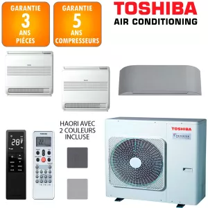 Toshiba Tri-split Haori RAS-5M34G3AVG-E + RAS-B10N4KVRG-E + RAS-B10J2FVG-E + RAS-B18J2FVG-E