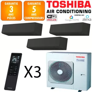 Toshiba Tri-split Shorai RAS-4M27G3AVG-E + 2 X RAS-B07G3KVSGB-E + RAS-B16G3KVSGB-E