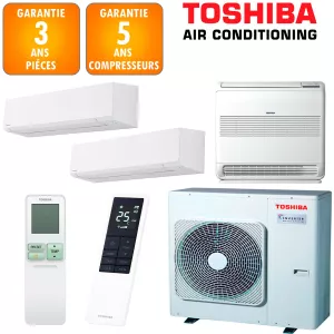 Toshiba Tri-split Shorai RAS-4M27G3AVG-E + 2 X RAS-B10G3KVSG-E + RAS-B13J2FVG-E