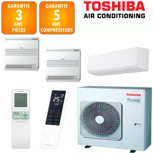 Toshiba Tri-split Shorai RAS-4M27G3AVG-E + 2 X RAS-B10J2FVG-E + RAS-B10G3KVSG-E